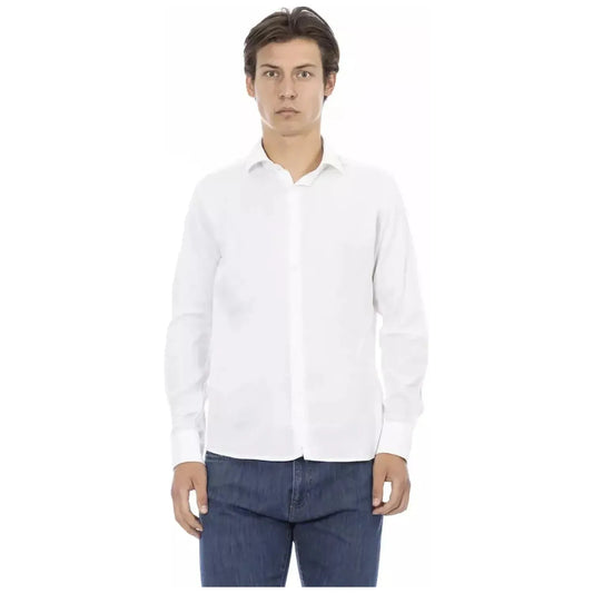 Baldinini TrendElegant Slim Fit White Cotton ShirtMcRichard Designer Brands£89.00