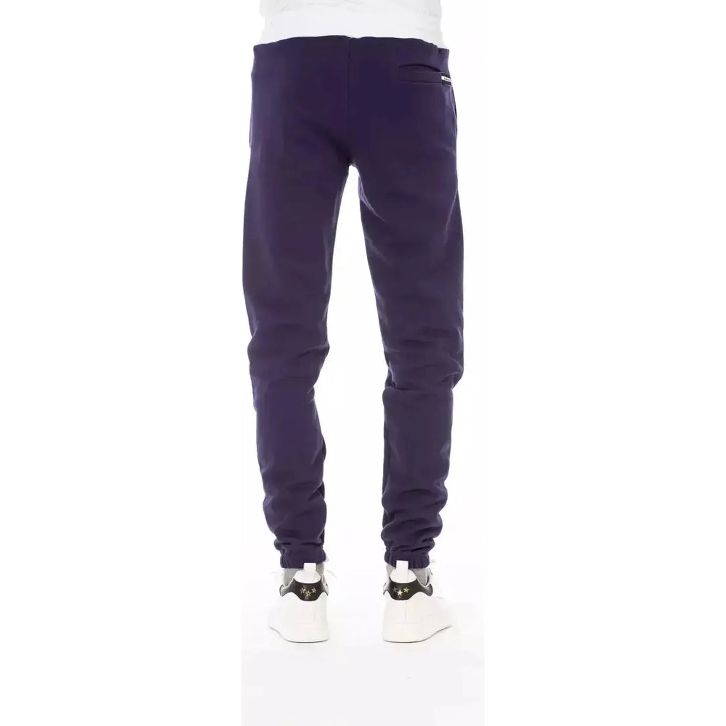 Baldinini Trend Chic Purple Fleece Sport Pants - Elevate Your Style violet-cotton-jeans-pant-2