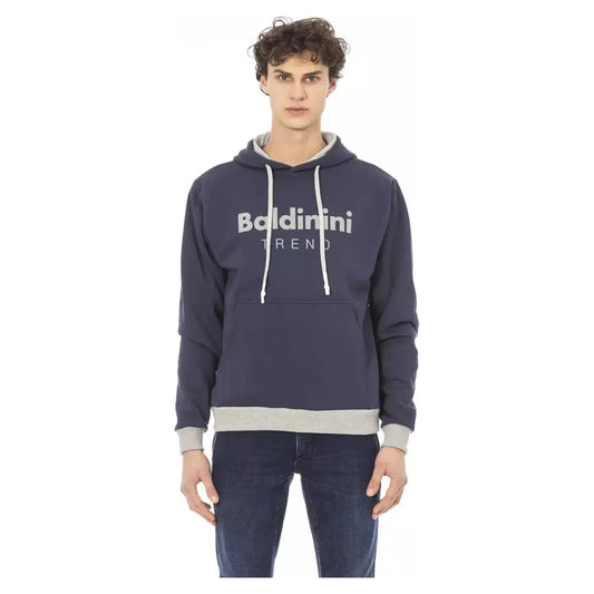 Baldinini TrendChic Blue Cotton Fleece Hoodie with Front LogoMcRichard Designer Brands£109.00