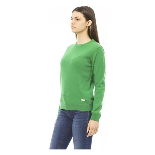 Baldinini TrendElegant Green Wool-Cashmere Crewneck SweaterMcRichard Designer Brands£99.00