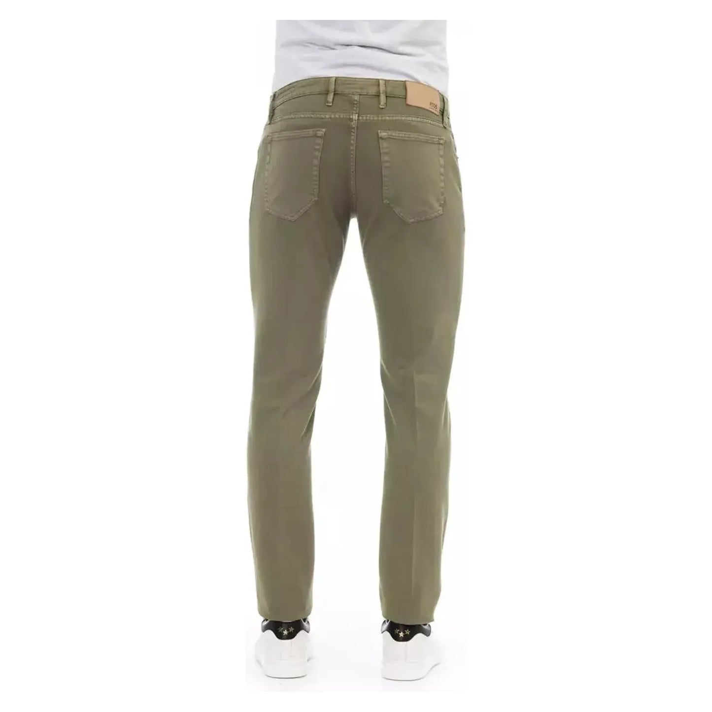 PT Torino Elegant Green Cotton Stretch Jeans green-cotton-jeans-pant-3