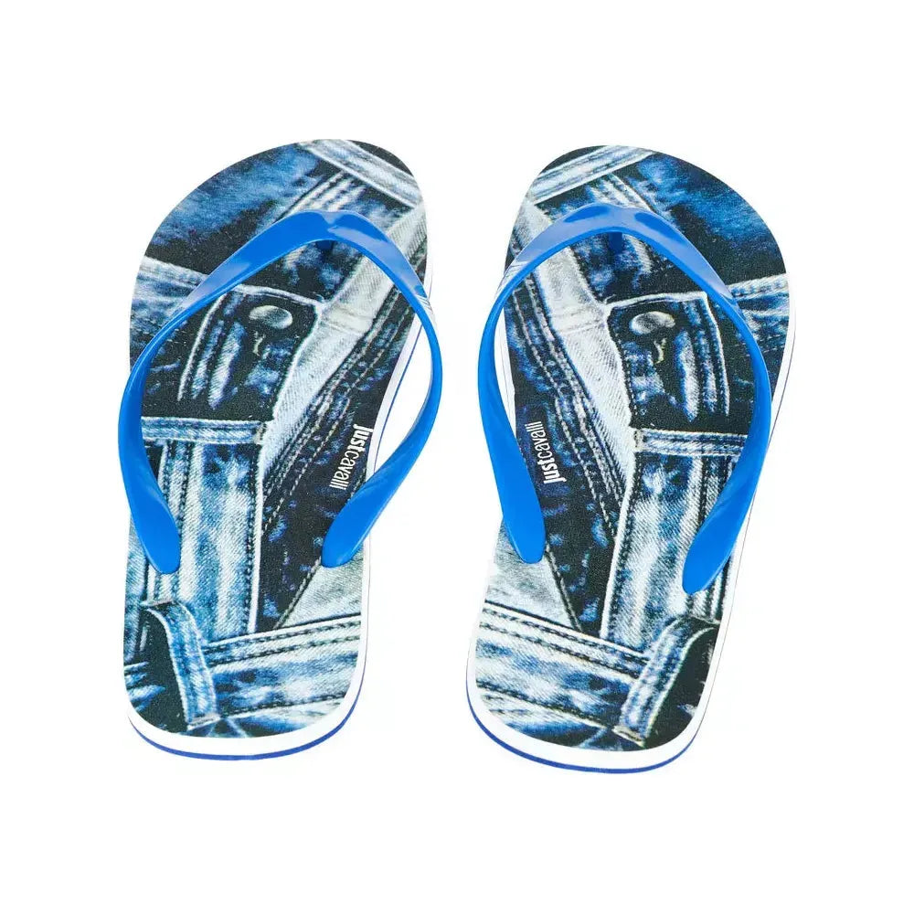 Just Cavalli Trendy Light Blue Flip Flops for Men light-blue-eva-sandal-1