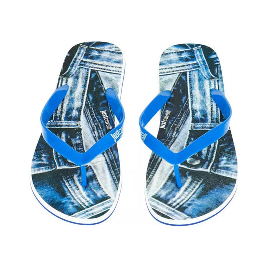 Just Cavalli Trendy Light Blue Flip Flops for Men light-blue-eva-sandal-1