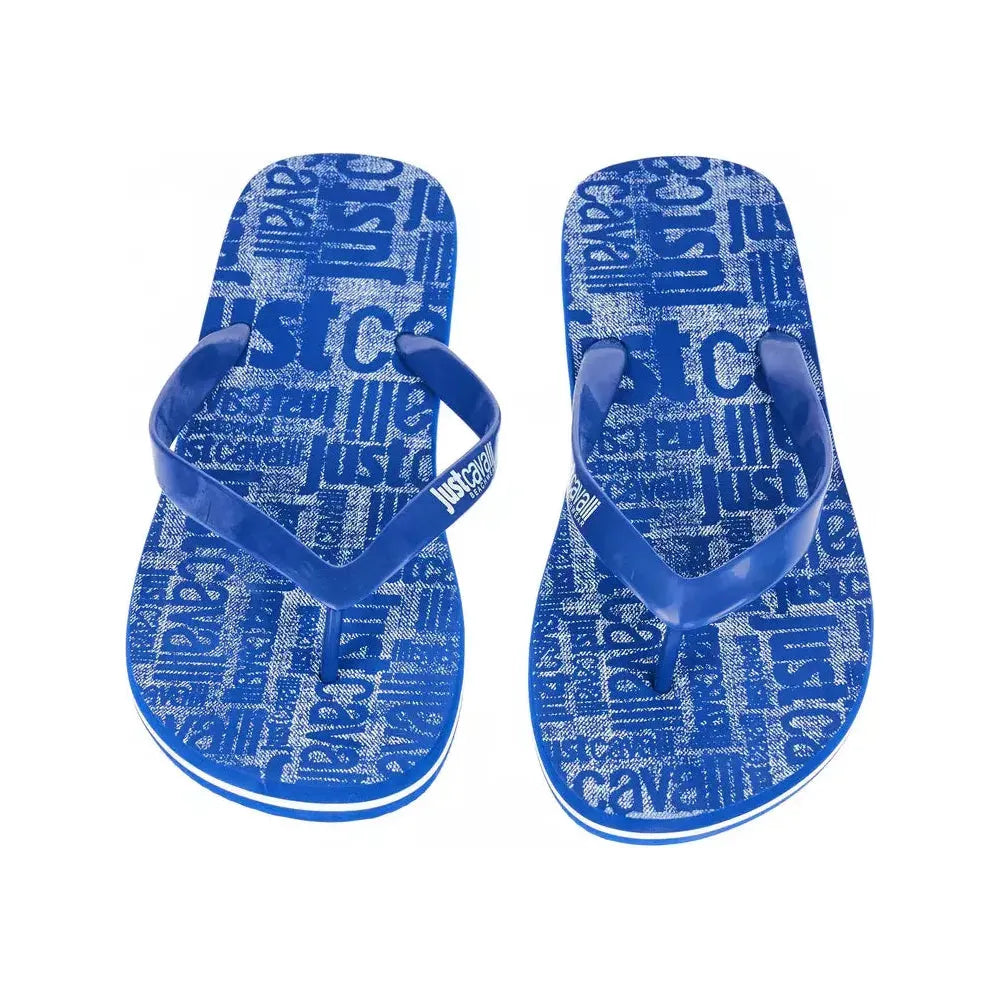 Just Cavalli Elegant Light Blue Men's Flip Flops light-blue-eva-sandal