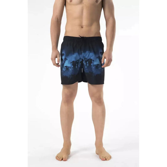 Just Cavalli Chic Printed Beach Shorts with Embroidered Logo black-swimwear-1
