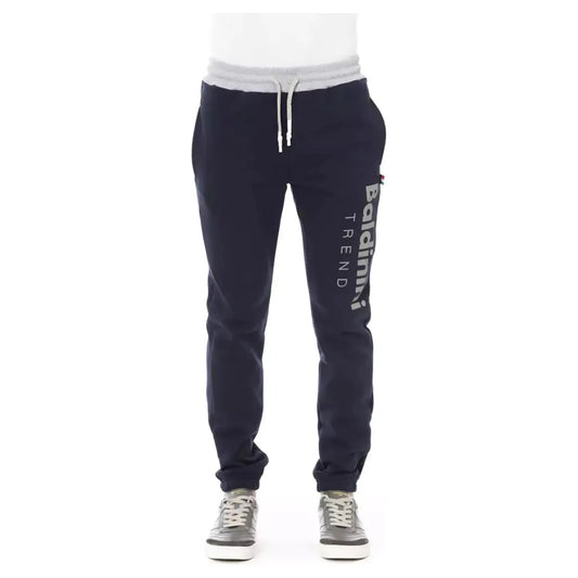 Baldinini Trend Tricolor Insert Fleece Sport Pants in Blue gray-cotton-jeans-pant-47 product-22598-1253676150-28-b5276a21-aef.webp