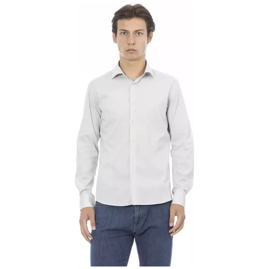 Baldinini Trend Sleek Gray Slim Fit Designer Shirt gray-cotton-shirt-13 product-22605-69363966-31-0c5e3e41-e68.webp