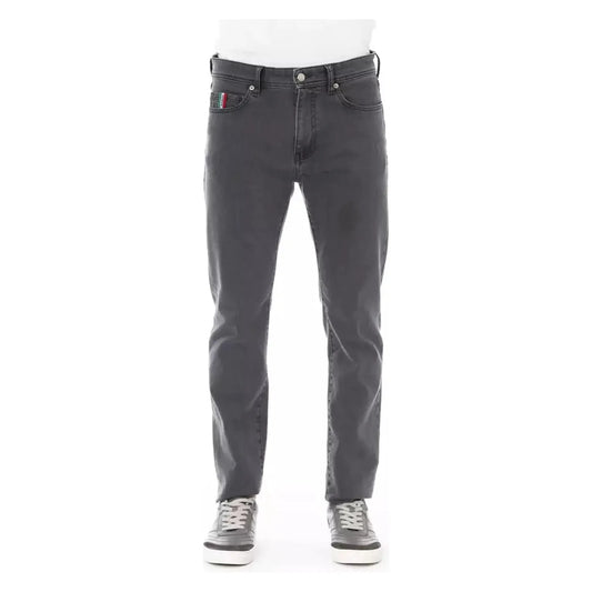 Baldinini Trend Chic Gray Regular Fit Men's Jeans gray-cotton-jeans-pant-52