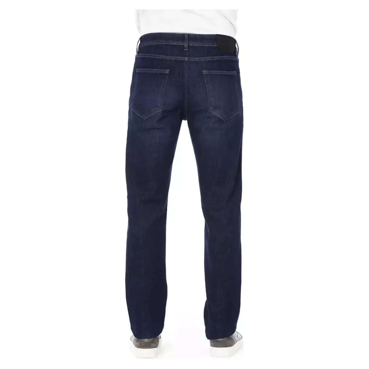 Baldinini Trend Chic Contrasting Stitch Regular Men's Jeans blue-cotton-jeans-pant-89