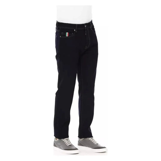 Baldinini Trend Trendy Contrast Stitch Regular Fit Men's Jeans blue-cotton-jeans-pant-86