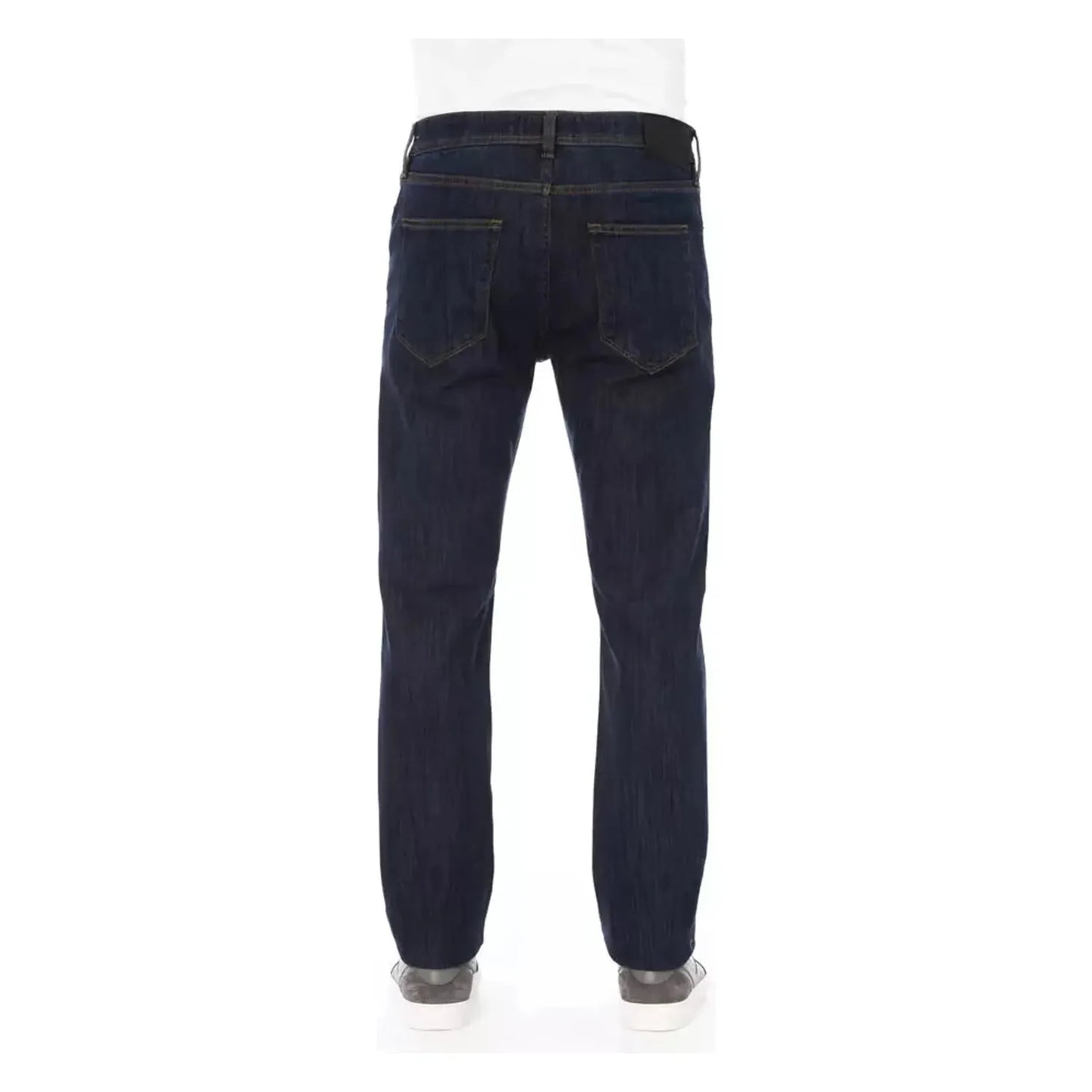 Baldinini Trend Chic Tricolor Insert Jeans for Men blue-cotton-jeans-pant-198