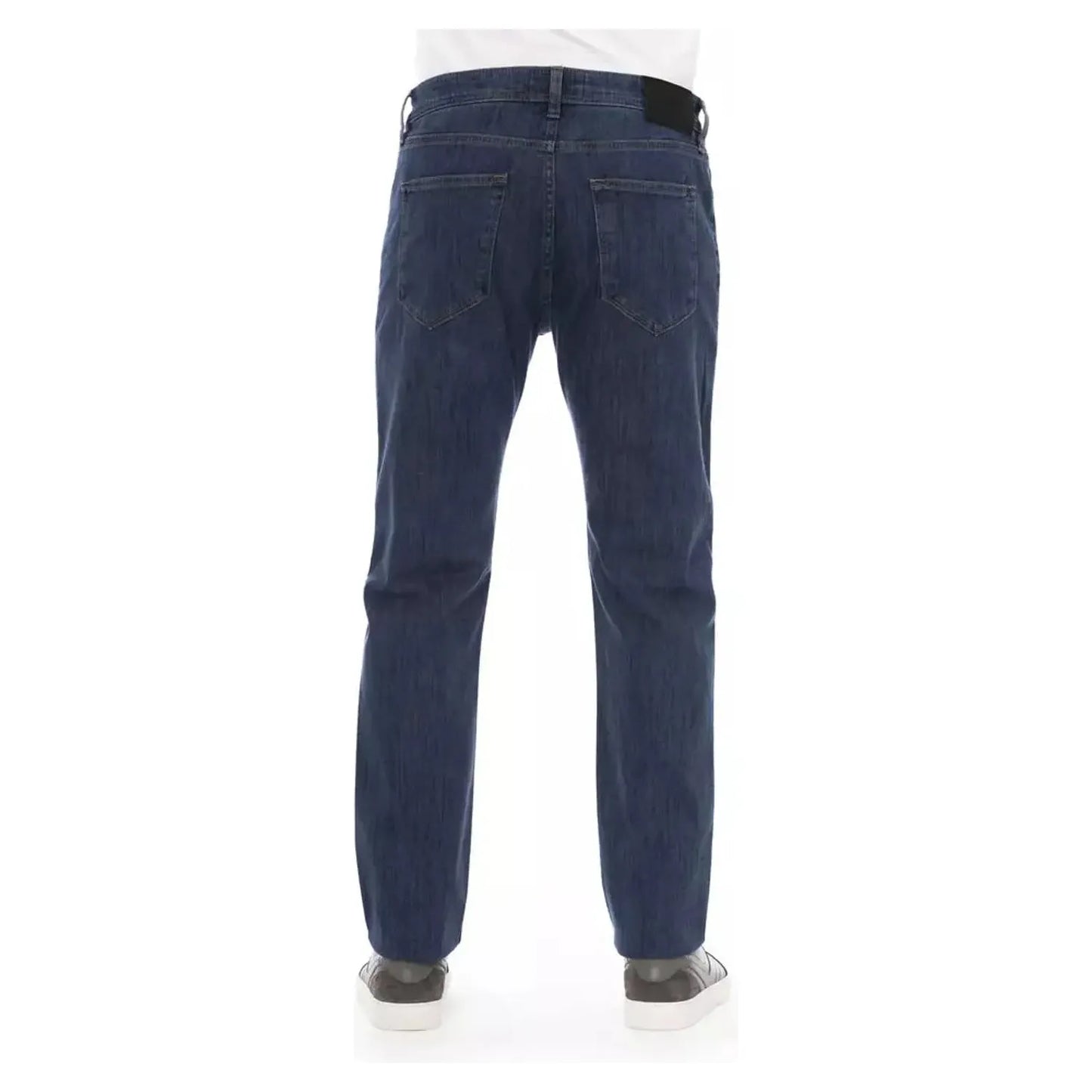 Baldinini Trend Chic Cotton Blend Denim for the Modern Man blue-cotton-jeans-pant-197