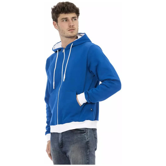 Baldinini TrendElegant Blue Wool Hoodie with Zip ClosureMcRichard Designer Brands£109.00