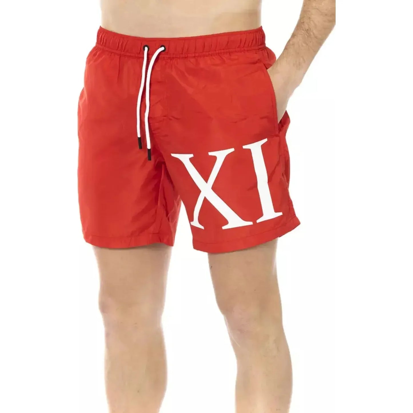 Bikkembergs Swim Shorts With Degredé Print For Men red-polyester-swimwear-6