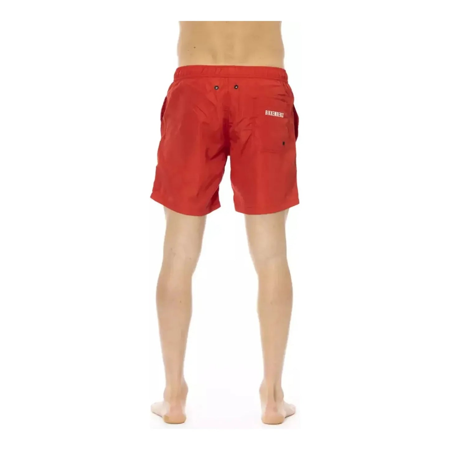 Bikkembergs Swim Shorts With Degredé Print For Men red-polyester-swimwear-6