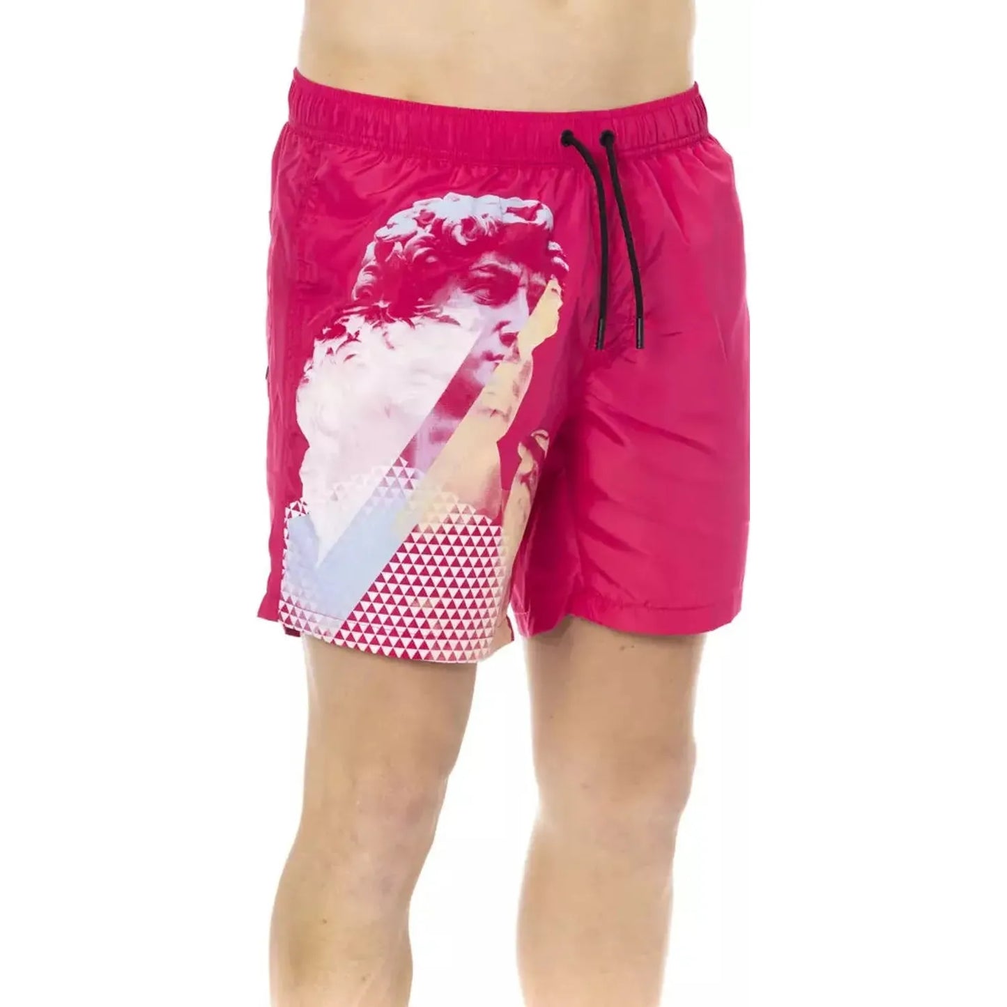 Bikkembergs Fuchsia Swim Shorts with Side Print Detail fuchsia-polyester-swimwear-3