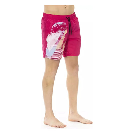 Bikkembergs Fuchsia Swim Shorts with Side Print Detail fuchsia-polyester-swimwear-3 product-22657-1651122681-22-e7068be2-c6f.webp
