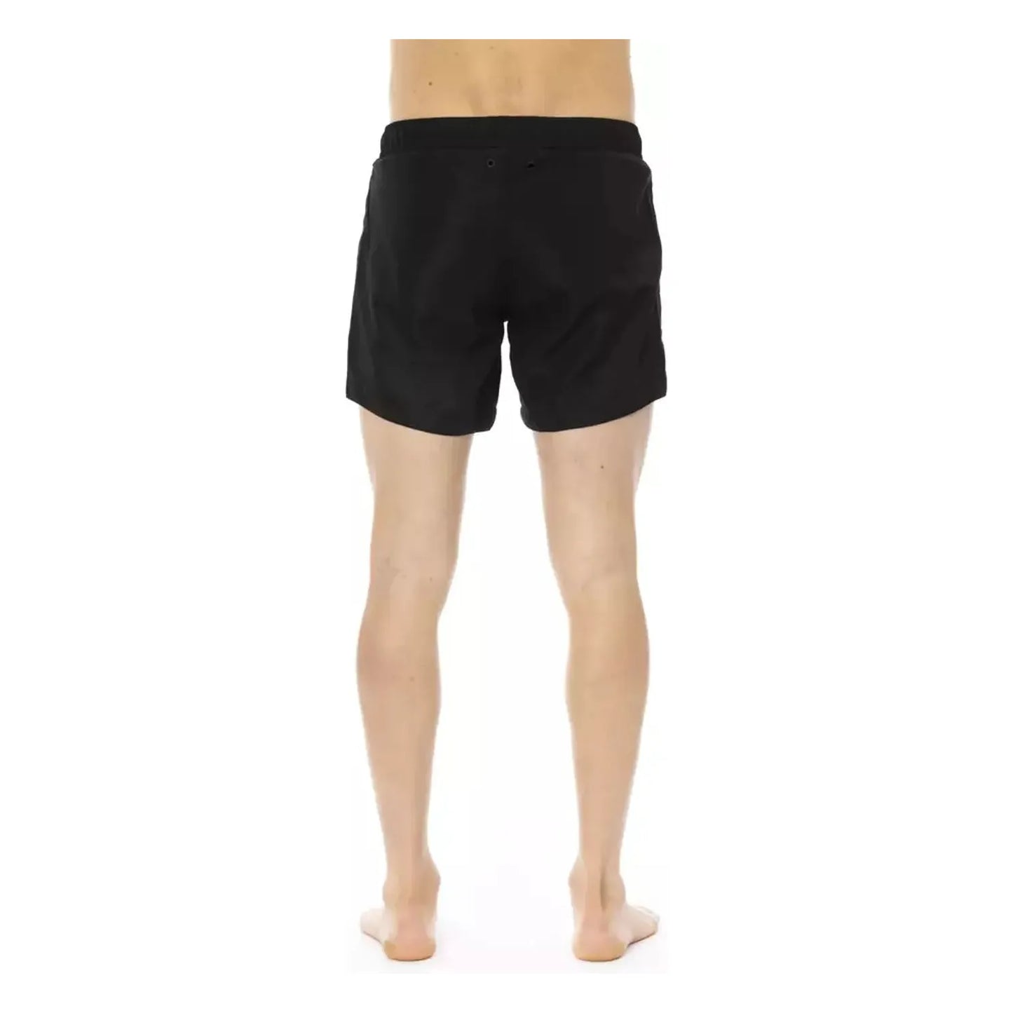 Bikkembergs Chic Black Swim Shorts with Signature Band black-polyester-swimwear-25