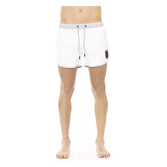 BikkembergsElegant White Swim Shorts with Unique Front PrintMcRichard Designer Brands£79.00