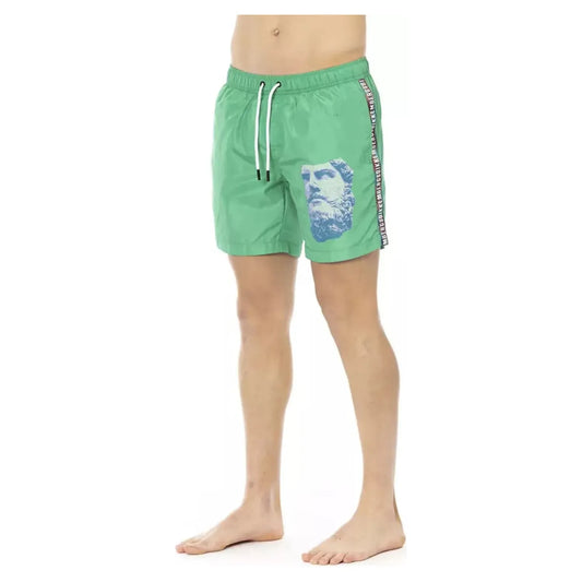 Bikkembergs Degradé Print Swim Shorts With Pockets green-polyester-swimwear-1