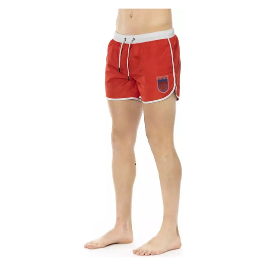 BikkembergsVibrant Red Swim Shorts with Front PrintMcRichard Designer Brands£79.00