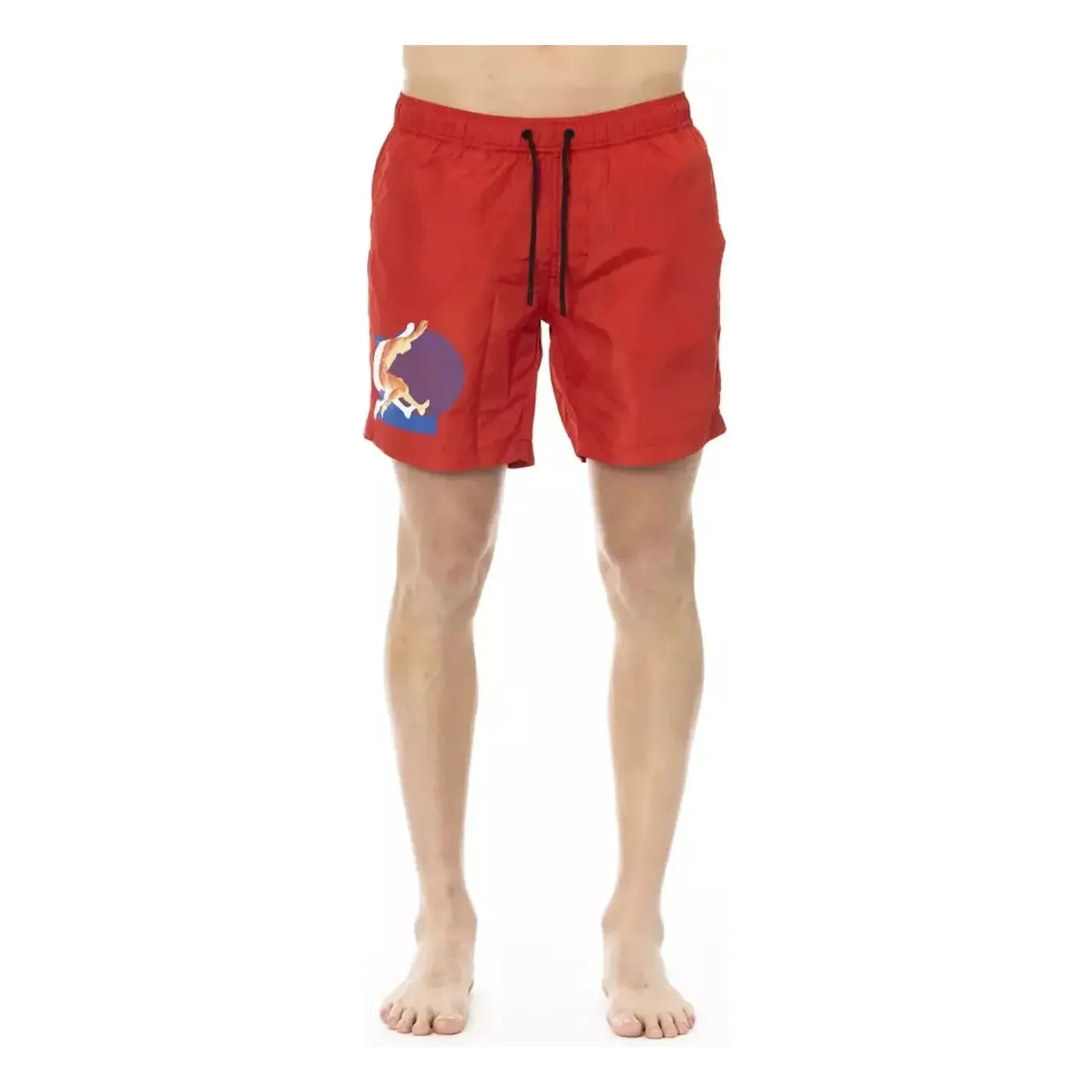 Bikkembergs Vibrant Degradé Swim Shorts for Men red-polyester-swimwear-7