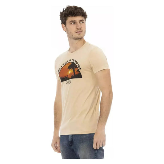 Trussardi Action Beige Short Sleeve Tee with Sleek Print beige-cotton-t-shirt-11 product-22679-698208257-22-d9b2cbbd-856.webp