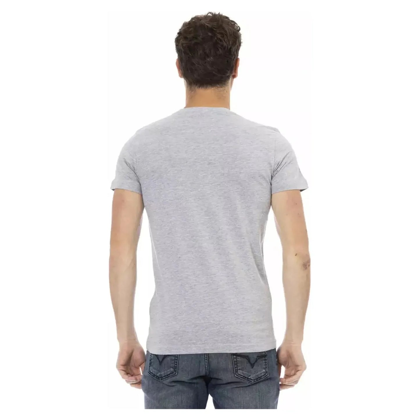 Trussardi Action Elegant Gray Cotton-Blend T-Shirt gray-cotton-t-shirt-64