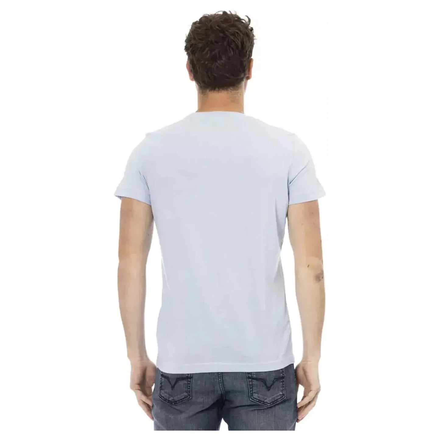 Trussardi Action Elevated Casual Light Blue Tee for Men light-blue-cotton-t-shirt-13