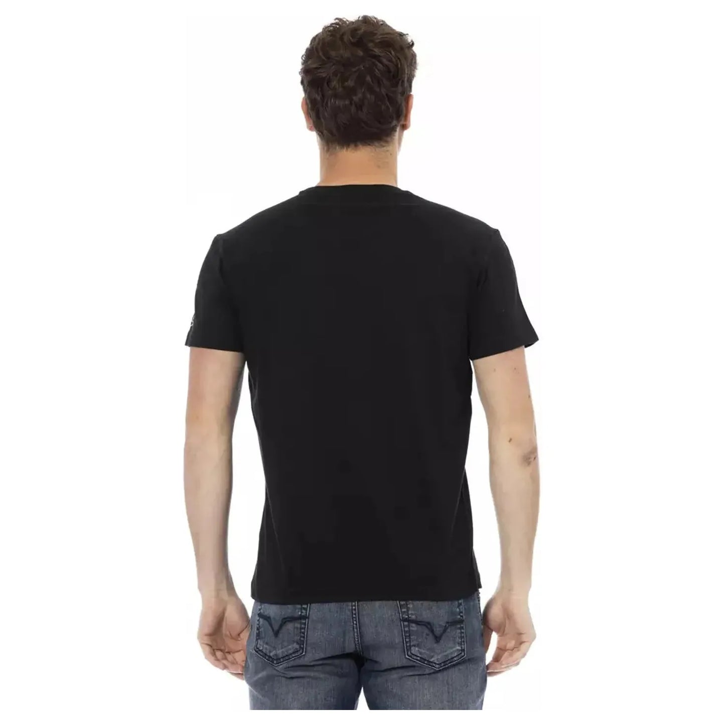 Trussardi Action Elegant Casual Black Tee with Unique Front Print black-cotton-t-shirt-32 product-22687-2039330431-24-0e35ed5c-8e3.webp