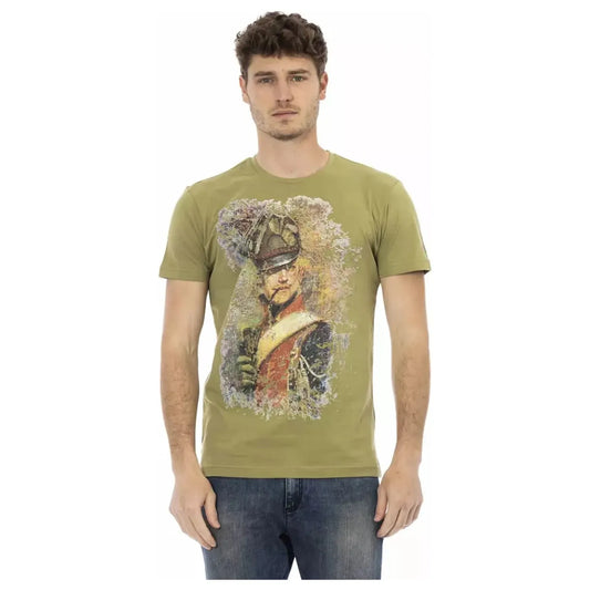 Trussardi Action Chic Green Short Sleeve Tee with Front Print green-cotton-t-shirt-42 product-22693-2062786848-34-046d6529-8c7.webp