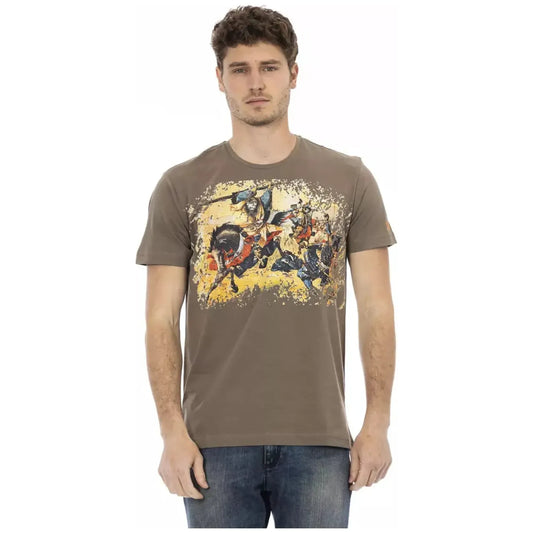 Trussardi Action Elegant Brown Tee with Chic Front Print brown-cotton-t-shirt-6 product-22704-737580913-22-f8e067d3-09f.webp