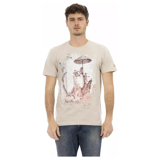 Trussardi Action Beige Short Sleeve Luxury Tee with Front Print beige-cotton-t-shirt-10 product-22709-689337474-31-78b3e245-23a.webp