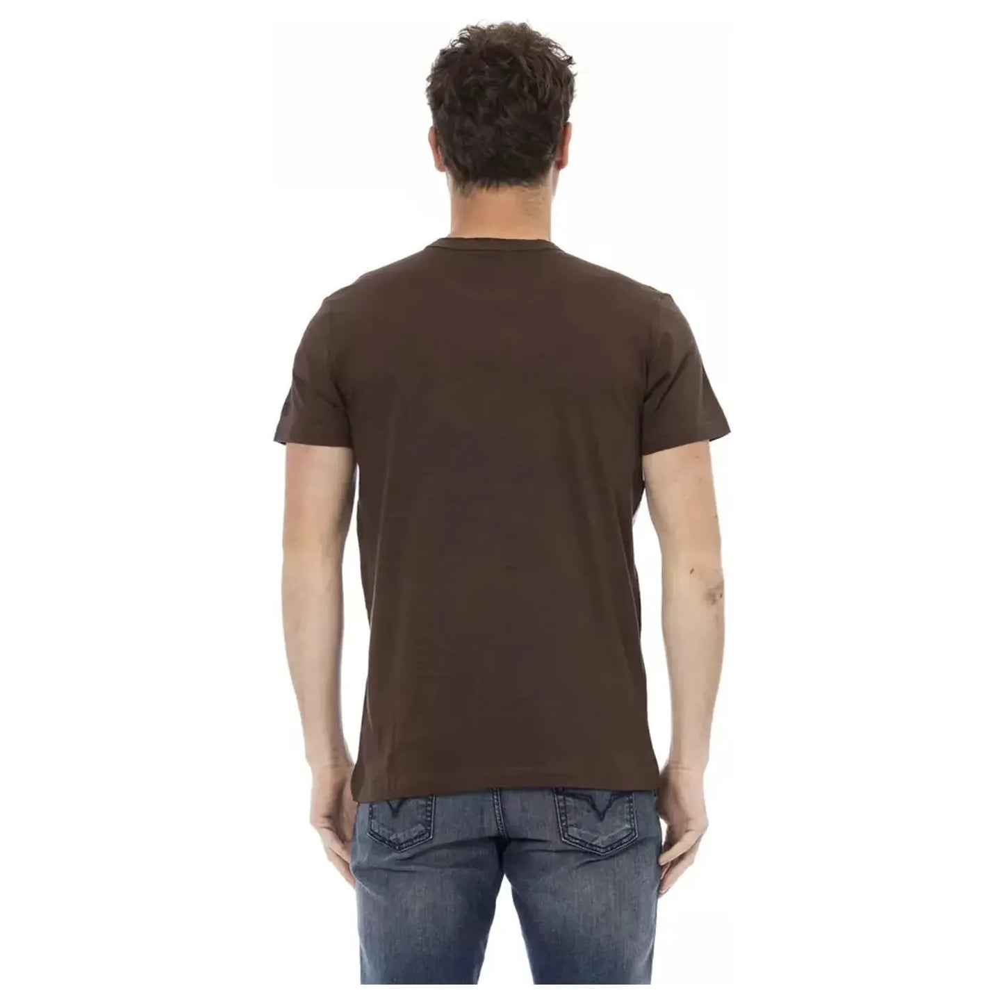 Trussardi Action Elegant Brown Short Sleeve Tee brown-cotton-t-shirt-13