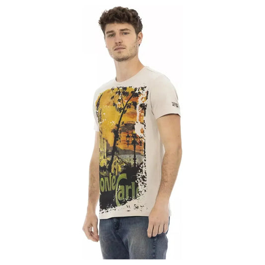 Trussardi Action Beige Round Neck Tee with Front Print beige-cotton-t-shirt-8 product-22756-2145037061-32-b4d0f638-0a4.webp