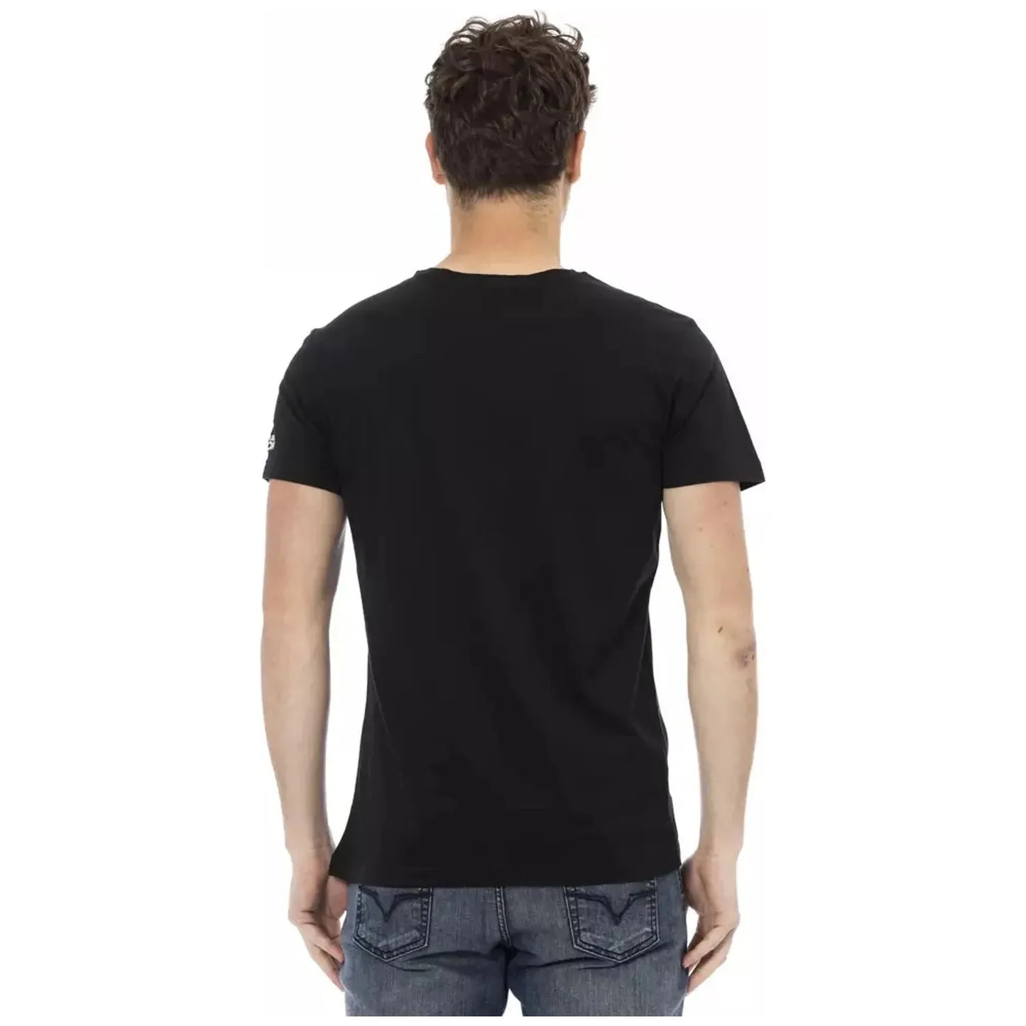 Trussardi Action Sleek Cotton-Blend Round Neck Tee black-cotton-t-shirt-74