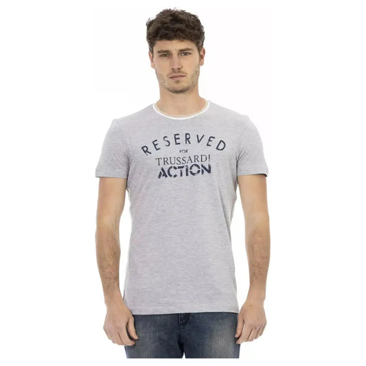 Trussardi Action Chic Gray Cotton Blend Casual Tee gray-cotton-t-shirt-67 product-22758-1688978251-29-9adde299-eab.webp