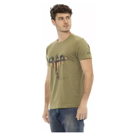 Trussardi Action Elegant Green Tee with Artistic Front Print green-cotton-t-shirt-46 product-22767-515520129-23-4e1ceba3-7df.webp