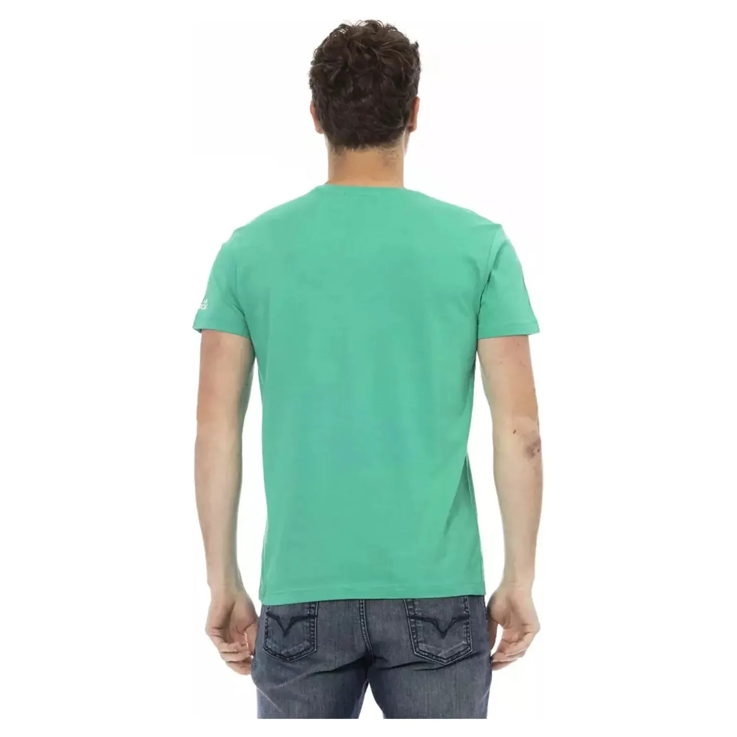 Trussardi Action Emerald Casual Elegance Short Sleeve Tee green-cotton-t-shirt-45