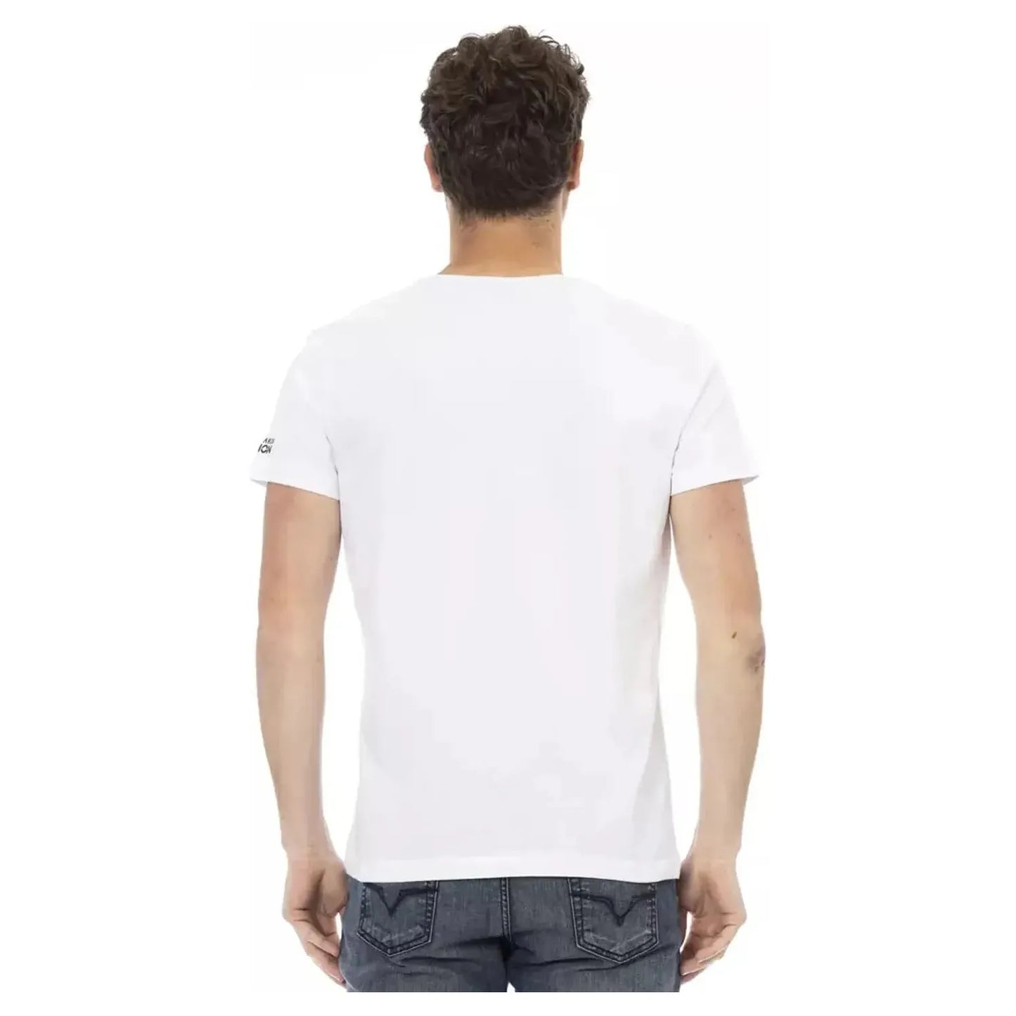 Trussardi Action Elegant White Short Sleeve Tee for Men white-cotton-t-shirt-92