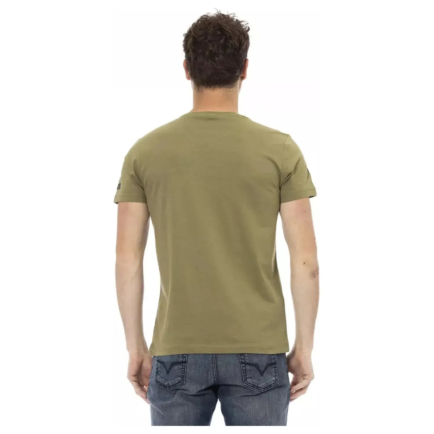 Trussardi Action Slim-Fit Green Tee with Front Print green-cotton-t-shirt-54