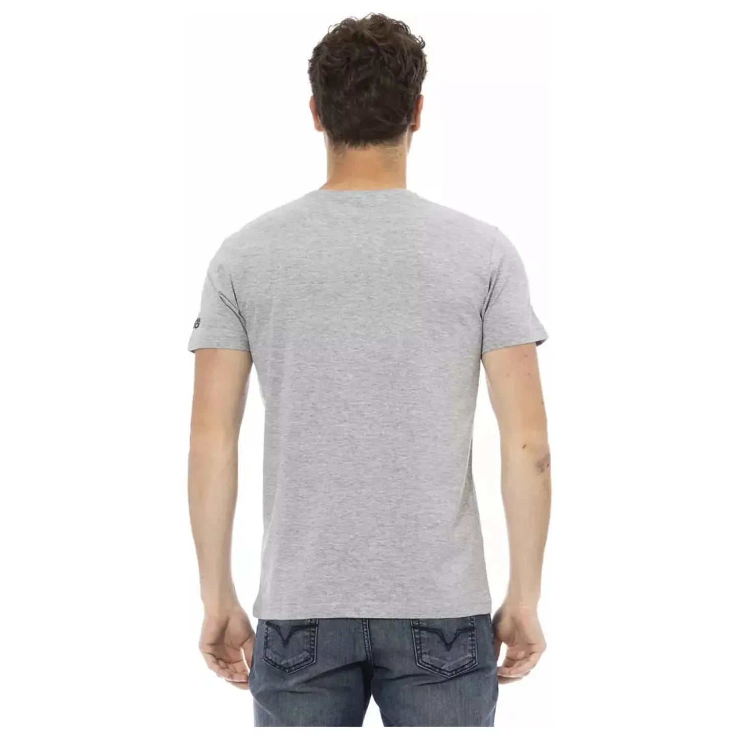 Trussardi Action Elegant Gray Short Sleeve Round Neck T-Shirt gray-cotton-t-shirt-7 product-22801-134238449-20-1cbdaf36-349.webp