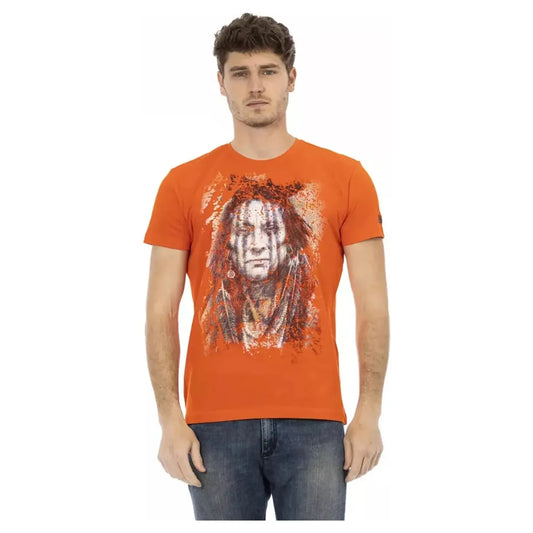 Trussardi Action Sleek Orange Short Sleeve Tee with Front Print orange-cotton-t-shirt-12 product-22807-48598519-36-7eb04f94-6bf.webp