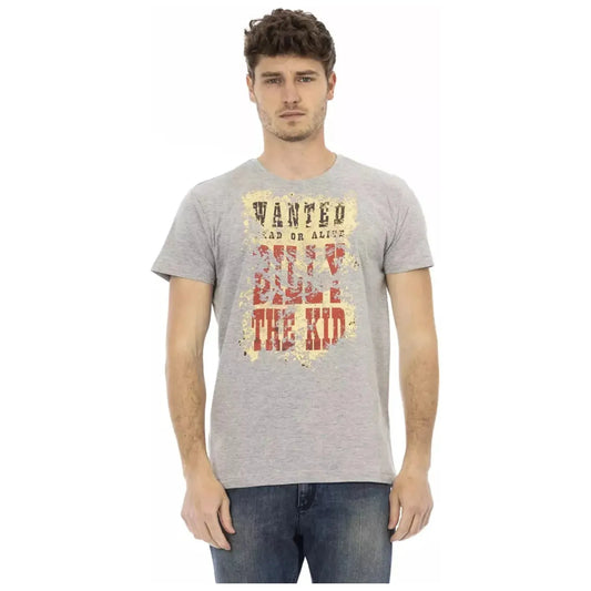 Trussardi Action Sleek Gray Cotton-Blend T-Shirt for Men gray-cotton-t-shirt-79