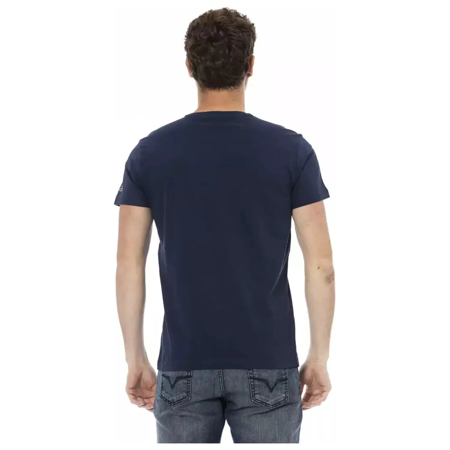 Trussardi Action Chic Blue Printed Tee with Short Sleeves blue-cotton-t-shirt-19 product-22817-725782951-22-5faa144a-53e.webp