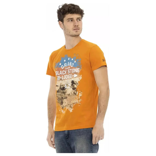 Trussardi Action Orange Short Sleeve Round Neck T-Shirt orange-cotton-t-shirt-11