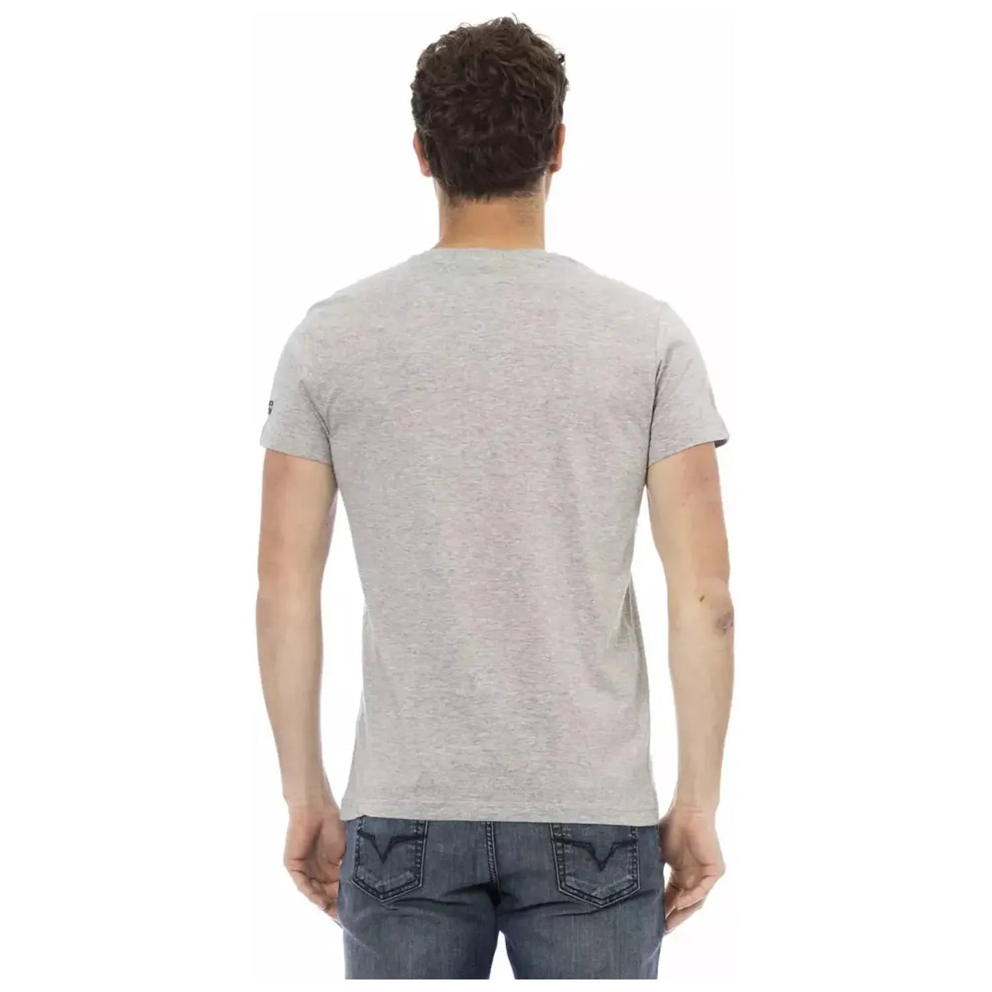 Trussardi Action Elegant Gray Short Sleeve T-Shirt gray-cotton-t-shirt-77