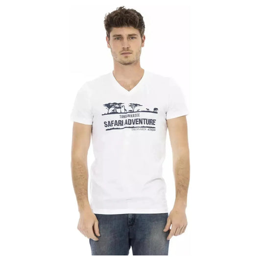 Trussardi Action Sophisticated V-Neck Tee with Artful Print white-cotton-t-shirt-58 product-22827-581966093-35-916d0f71-cb3.webp