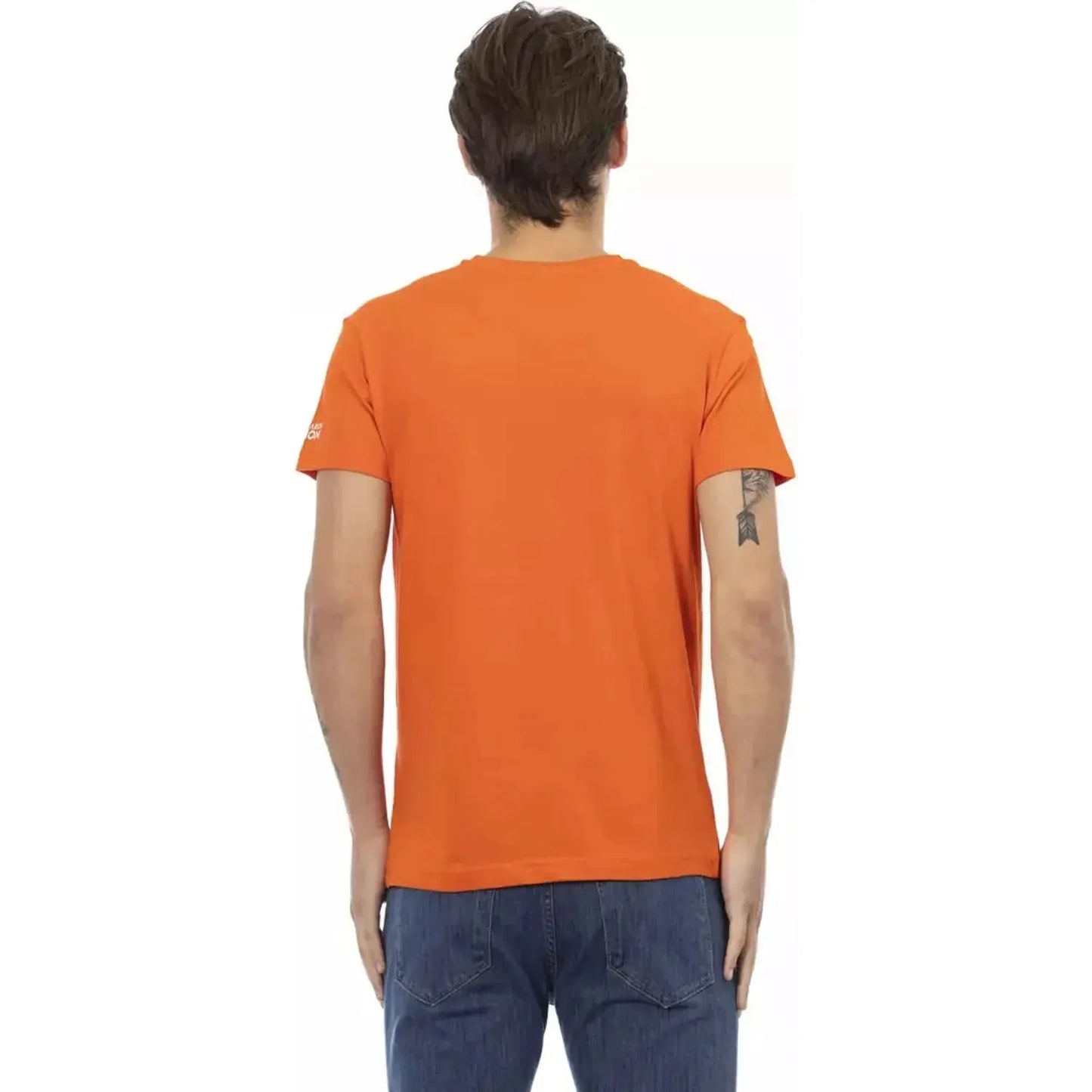 Trussardi Action Vibrant V-Neck Tee with Front Print orange-cotton-t-shirt product-22855-1736428993-20-b05b8082-a2e.webp