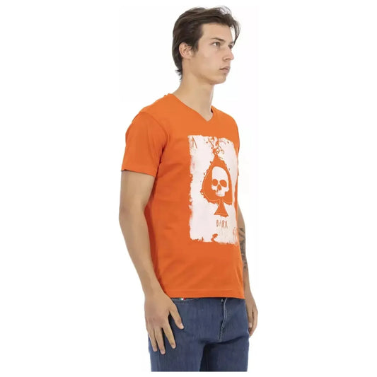 Trussardi Action Vibrant V-Neck Tee with Front Print orange-cotton-t-shirt product-22855-868841533-25-1203a78f-64d.webp